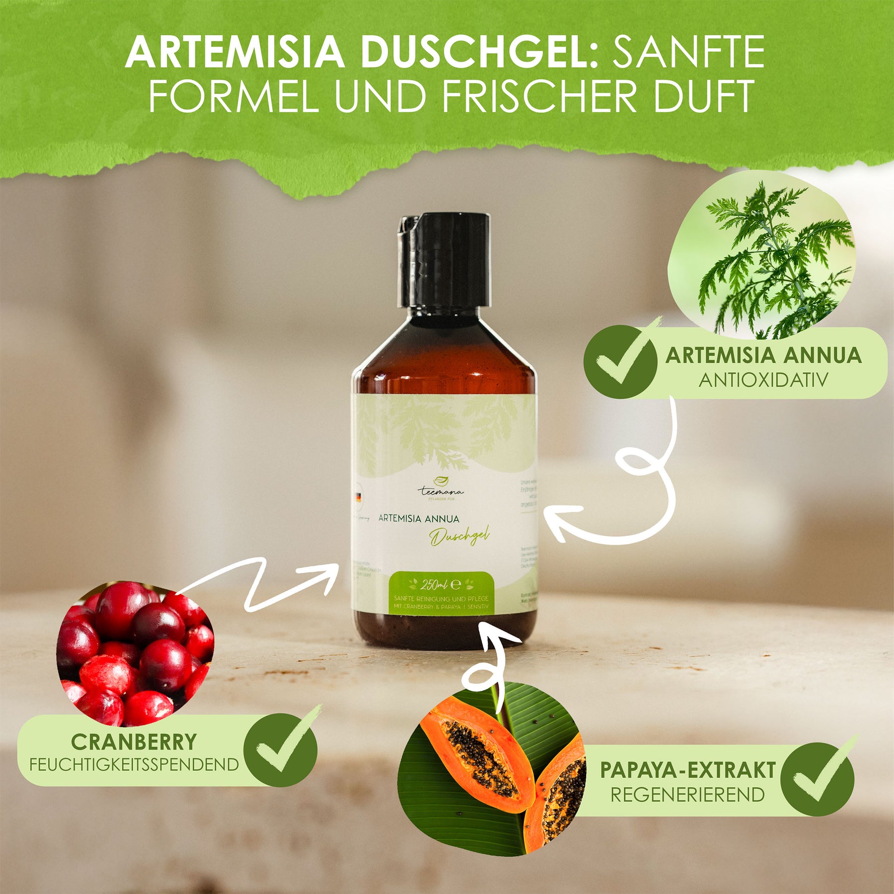 Artemisia annua anamed (A-3) shower gel