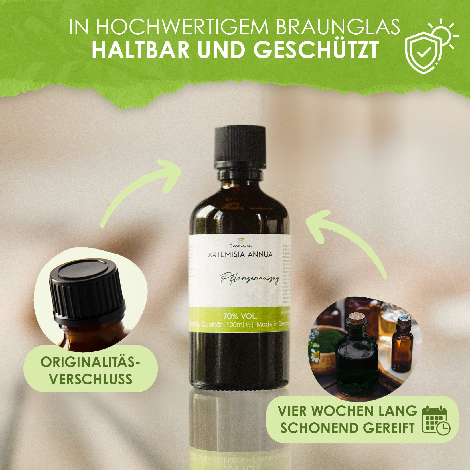 Artemisia annua Pflanzenauszug Alkohol 70% Vol.